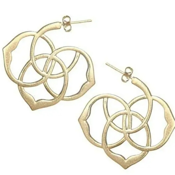 *SOLD* Kendra Scott VHTF VGUC Inca Logo Earrings in Gold - Picture 3 of 7